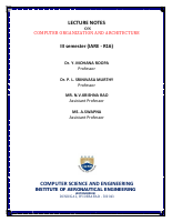 Lecture notes On Computer organization and architecture.pdf